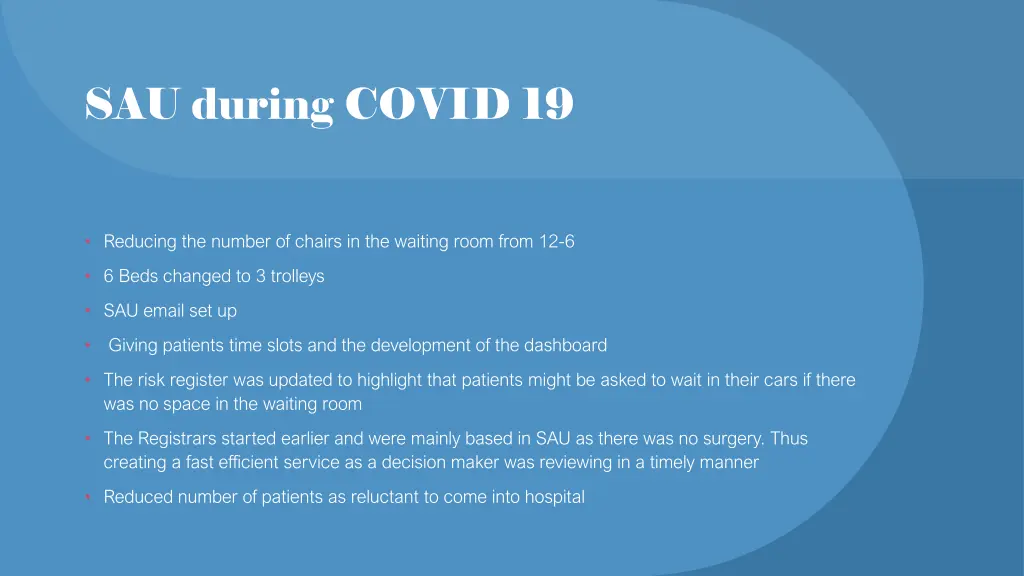 sau during covid 19