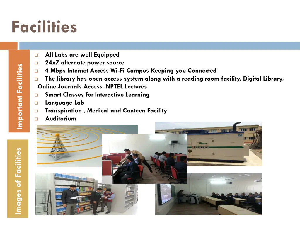 facilities