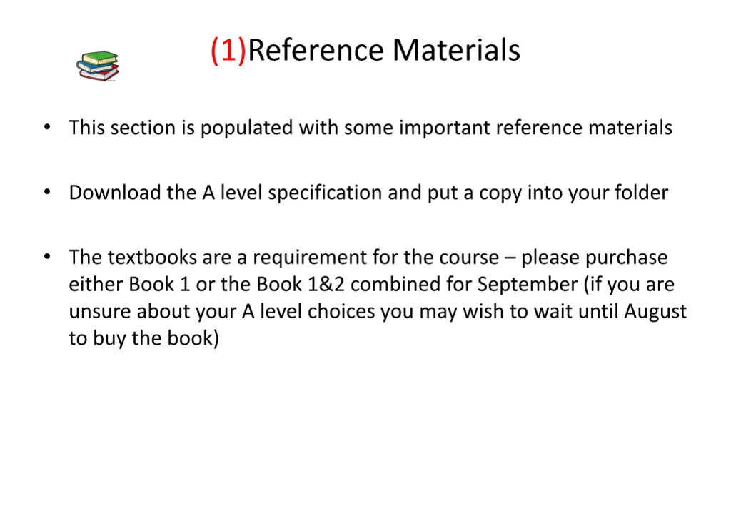 1 reference materials