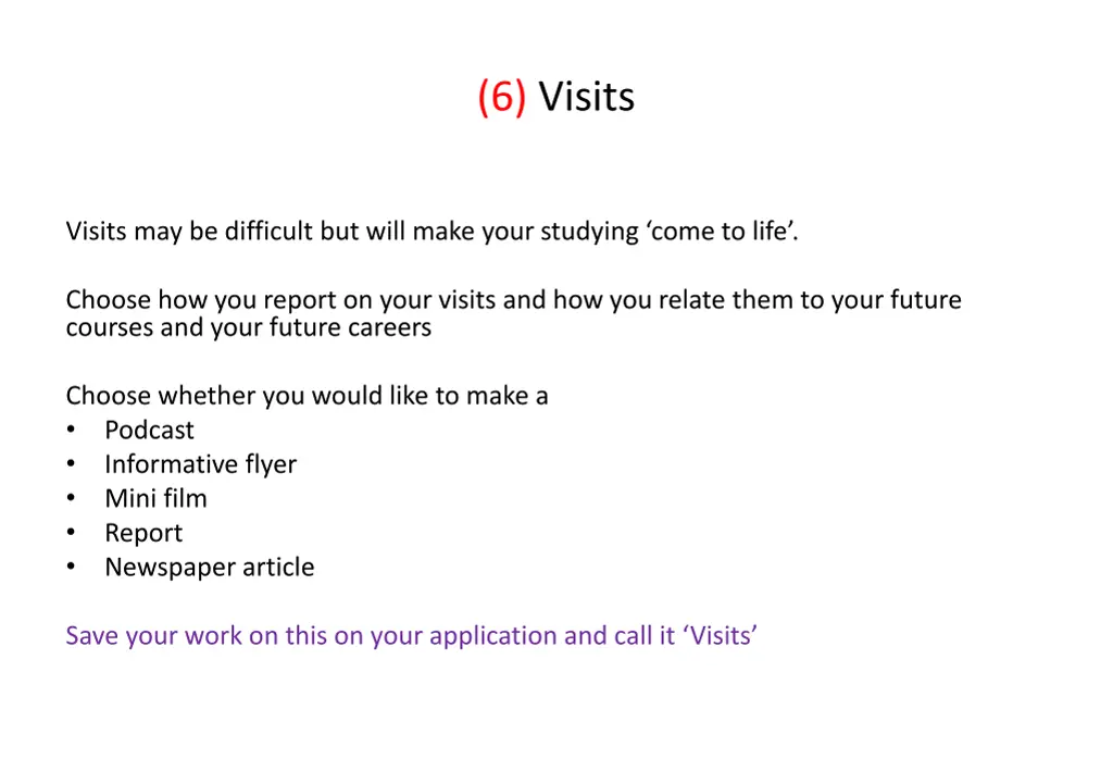 6 visits