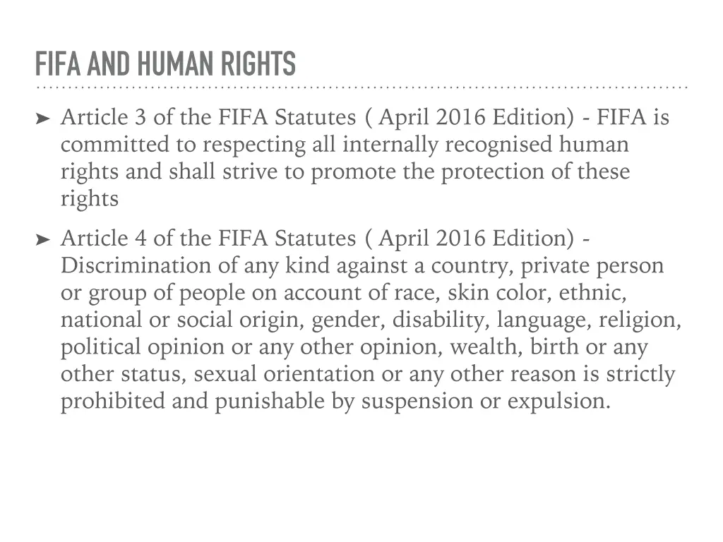 fifa and human rights