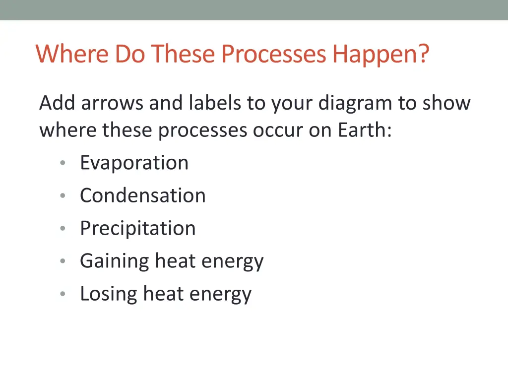 where do these processes happen