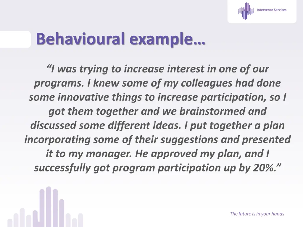 behavioural example