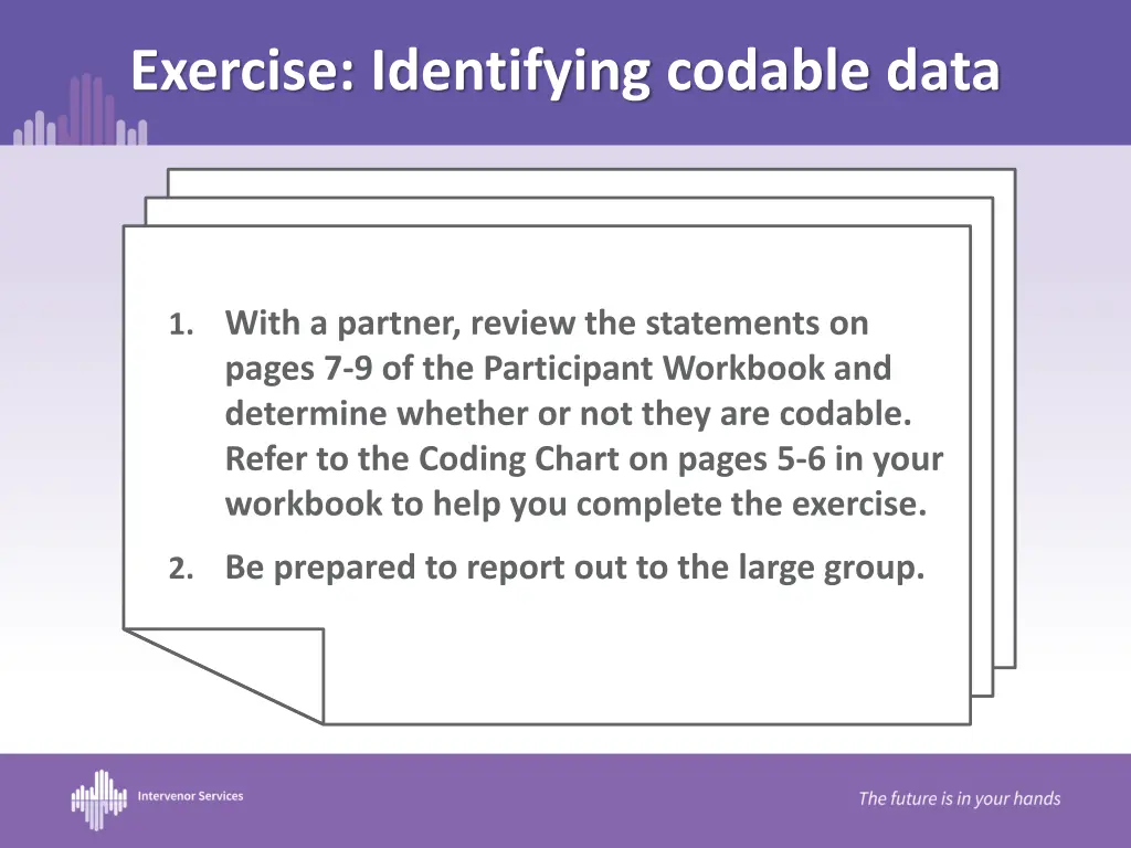 exercise identifying codable data