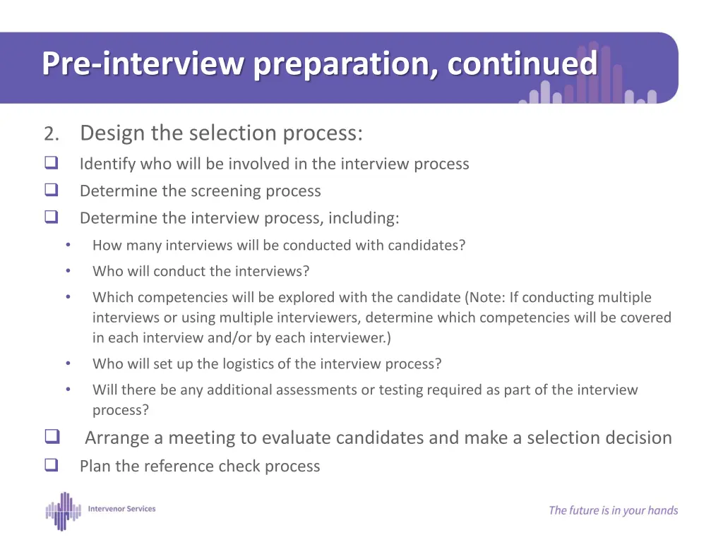 pre interview preparation continued