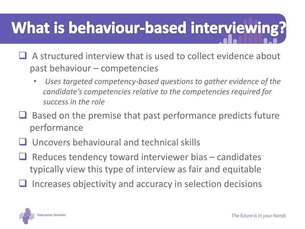 what is behaviour based interviewing
