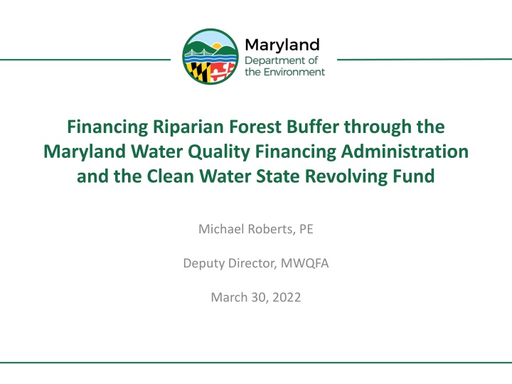 financing riparian forest buffer through