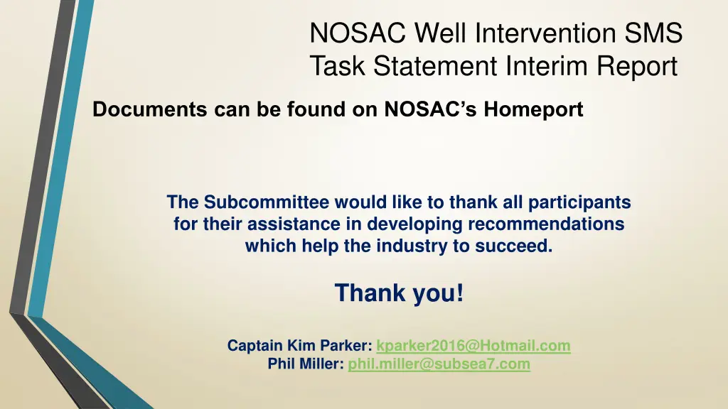 nosac well intervention sms task statement 6
