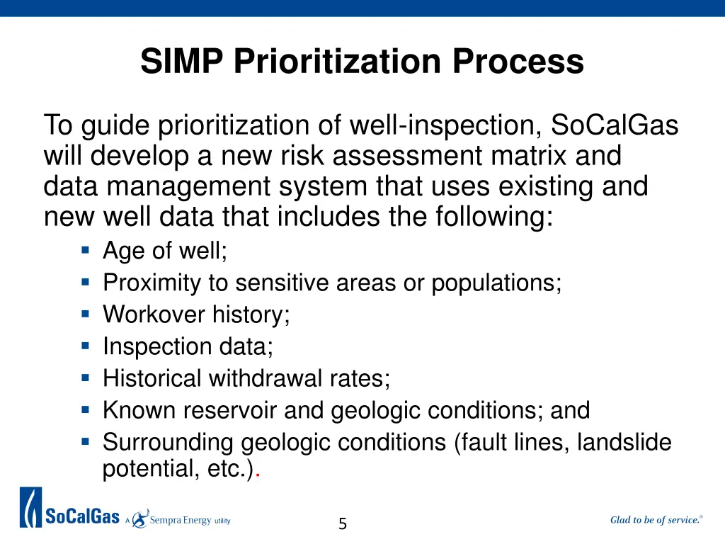 simp prioritization process