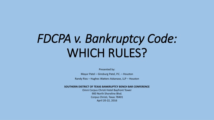 fdcpa v bankruptcy code fdcpa v bankruptcy code