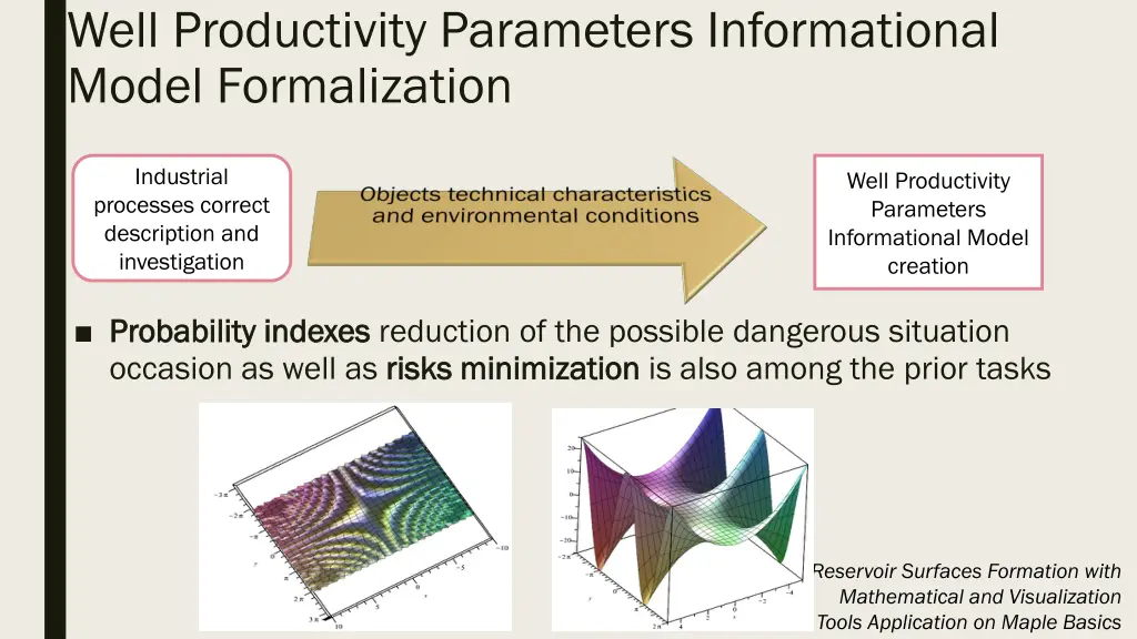 well productivity parameters informational model