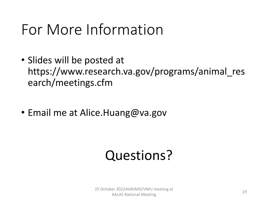 for more information