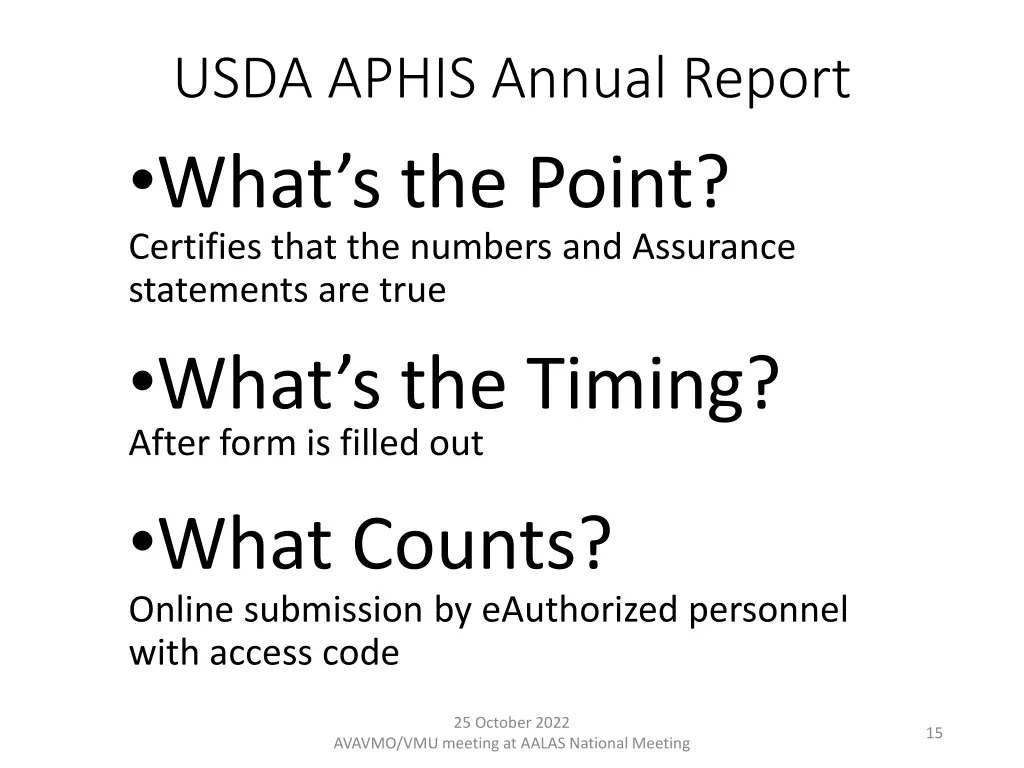 usda aphis annual report