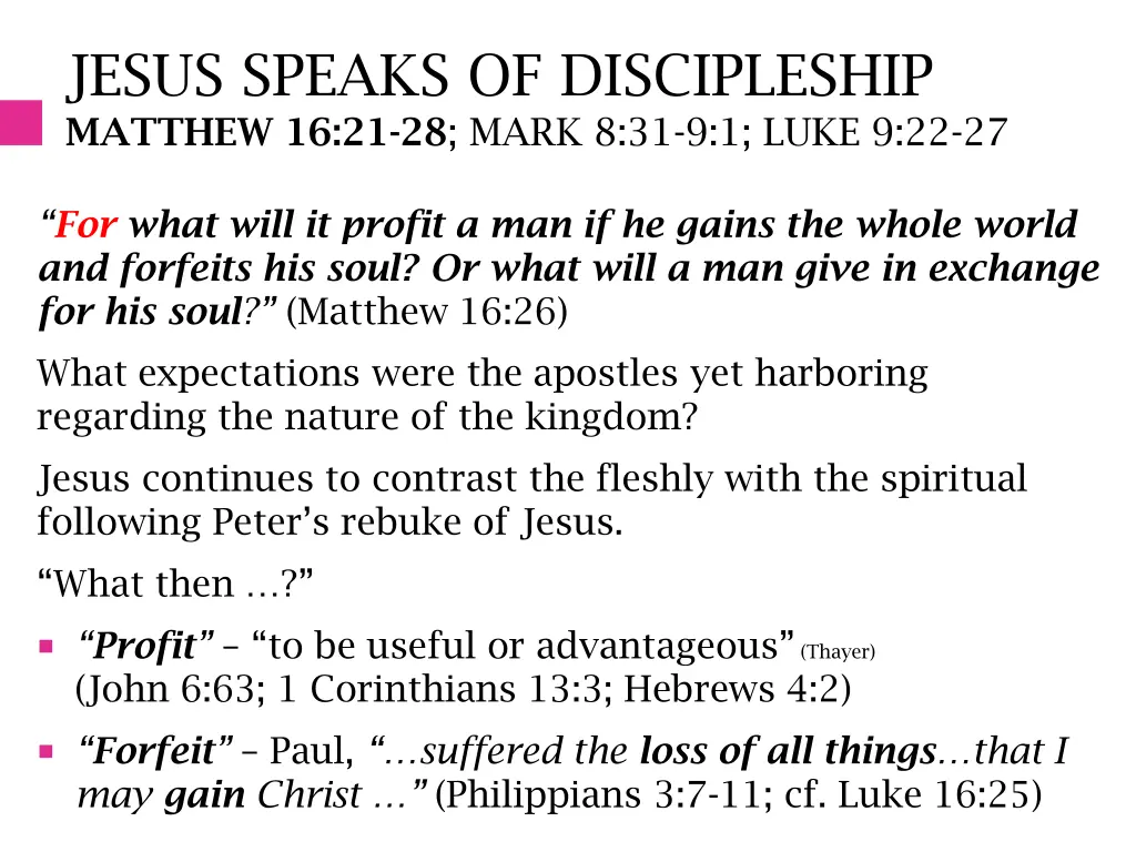 jesus speaks of discipleship matthew 4