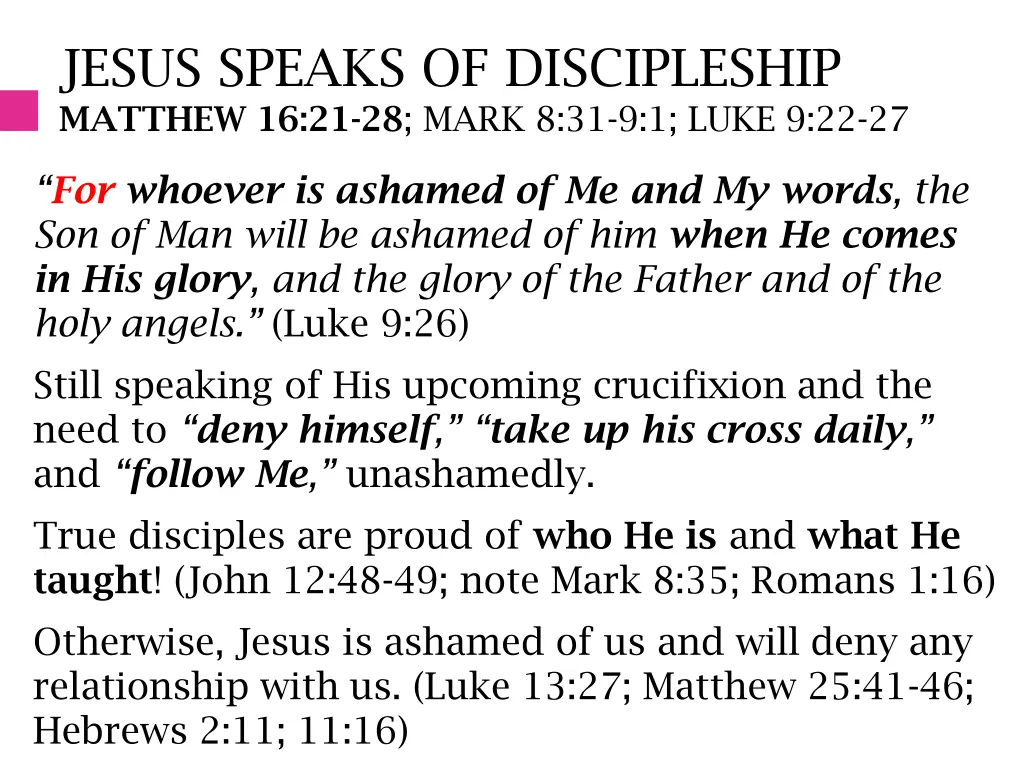 jesus speaks of discipleship matthew 6