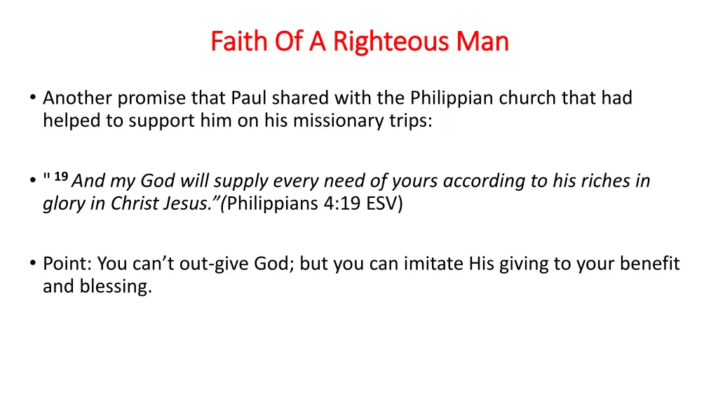 faith of a righteous man faith of a righteous man 2