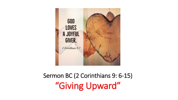 sermon bc 2 corinthians 9 6 sermon