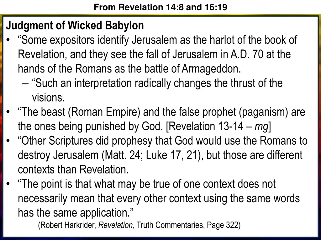 from revelation 14 8 and 16 19 1
