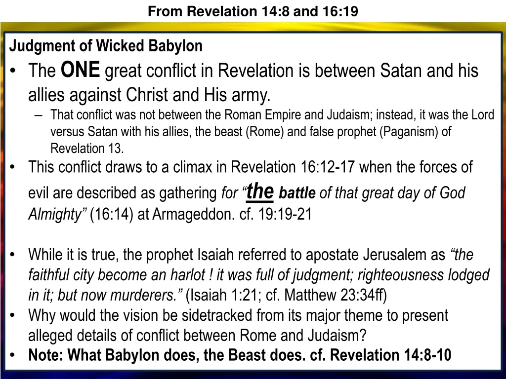 from revelation 14 8 and 16 19 2