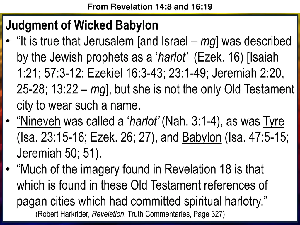 from revelation 14 8 and 16 19