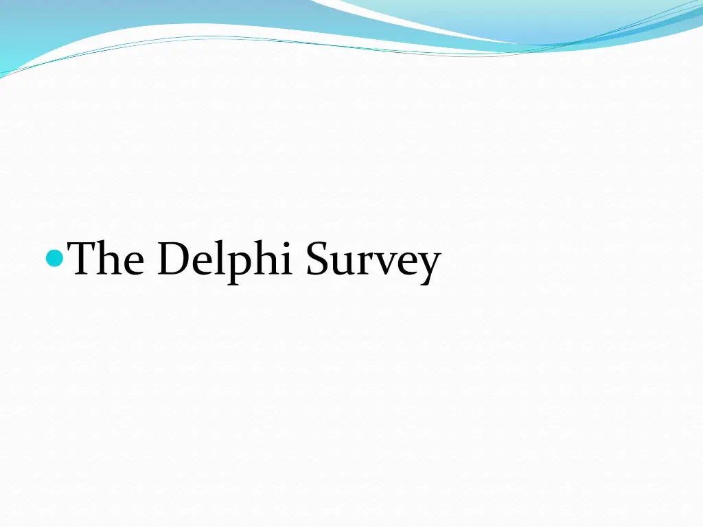 the delphi survey
