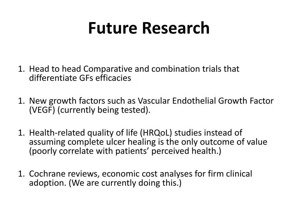 future research