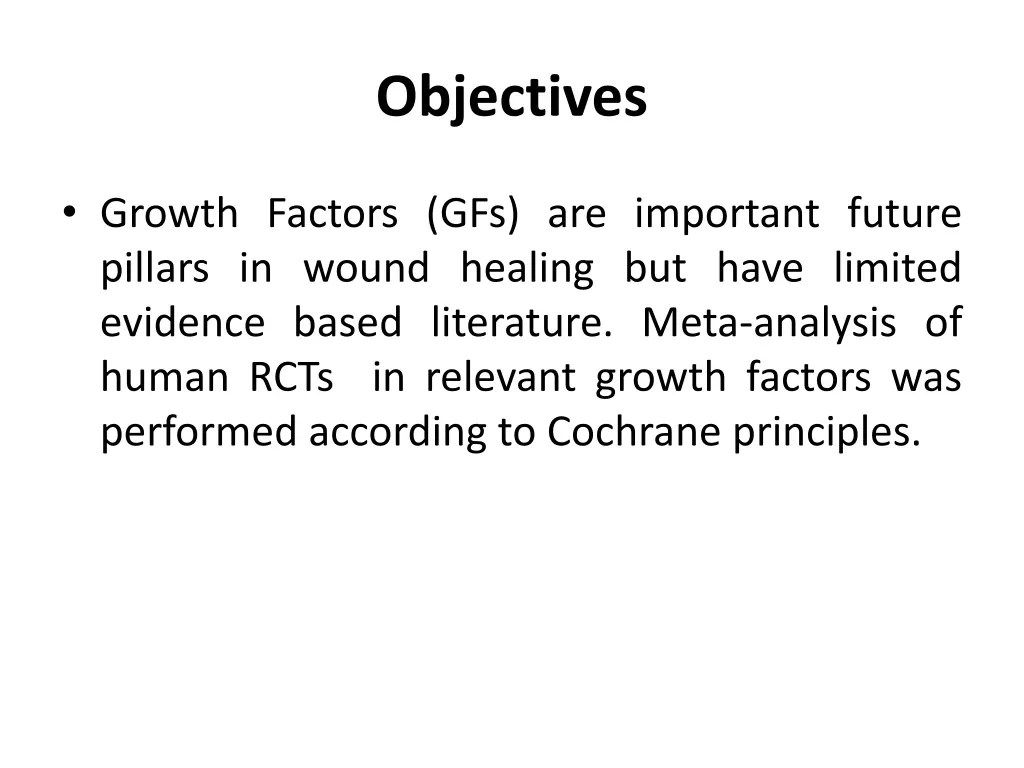 objectives
