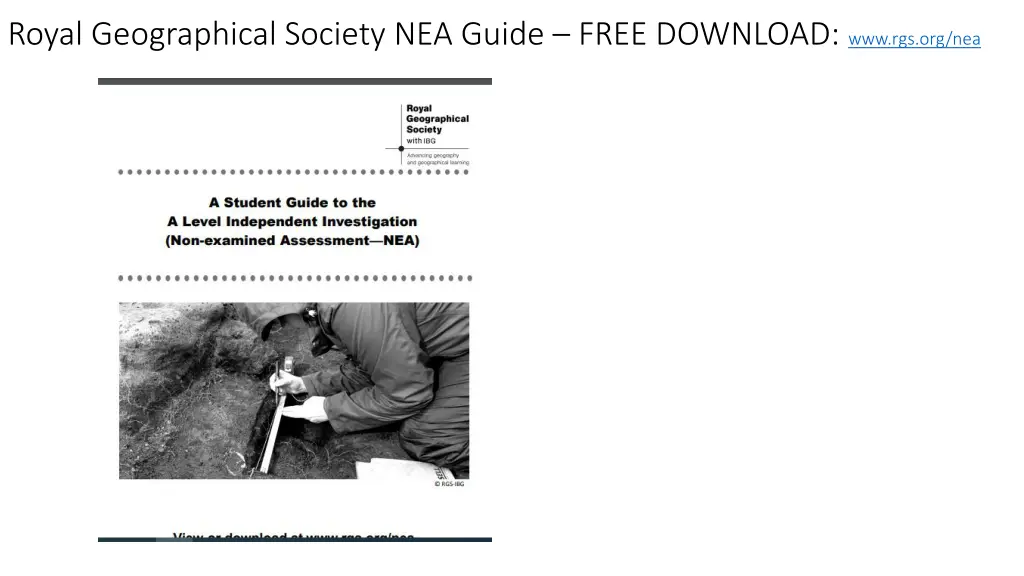 royal geographical society nea guide free