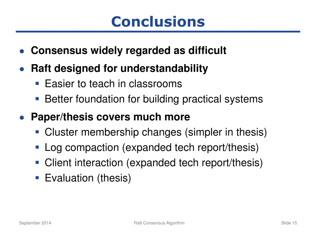 conclusions