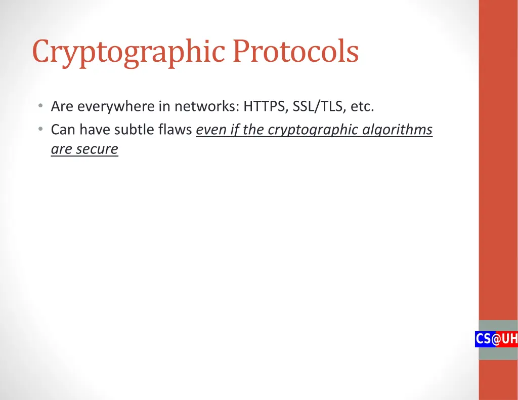 cryptographic protocols