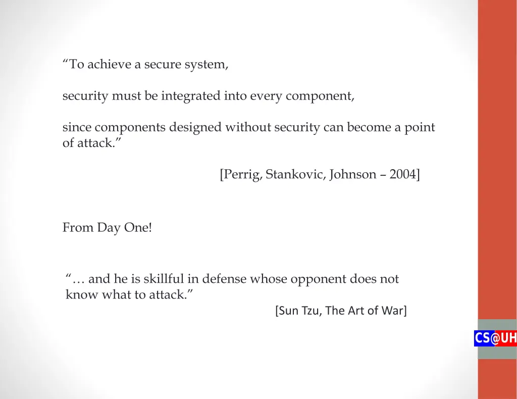 to achieve a secure system