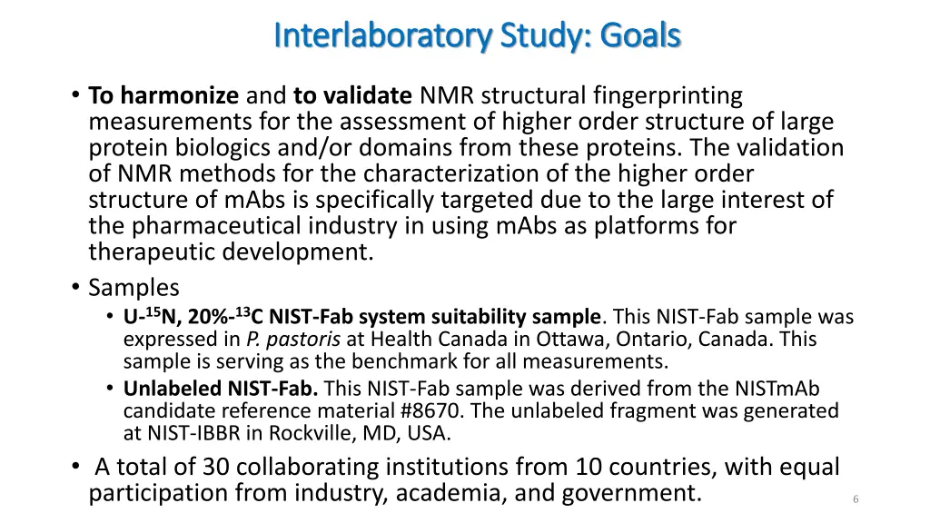 interlaboratory interlaboratory study goals