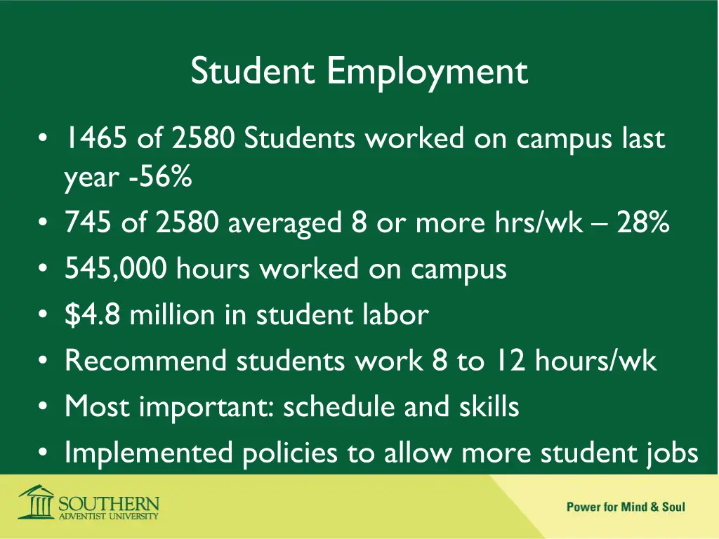 student employment