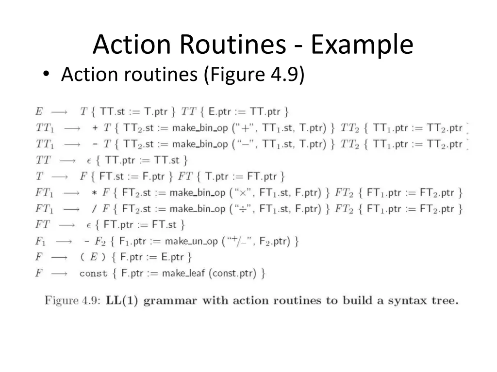 action routines example action routines figure 4 9