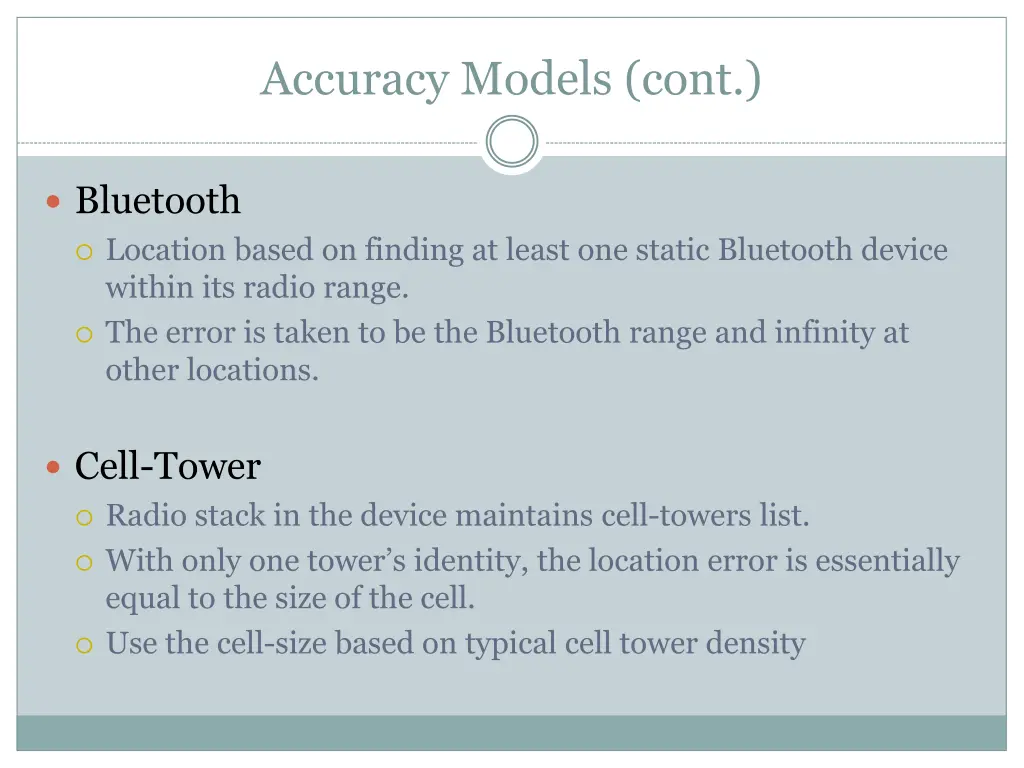accuracy models cont 2