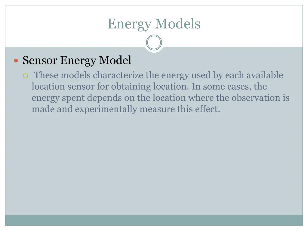 energy models