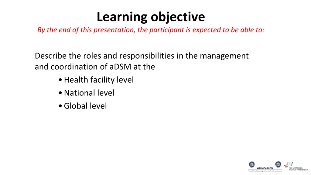 learning objective
