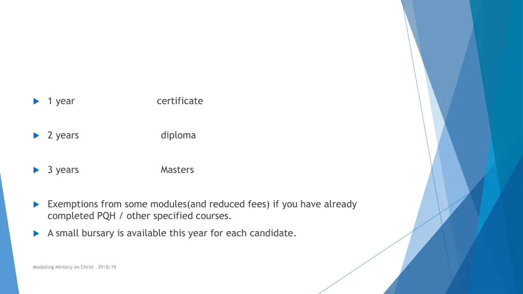1 year certificate