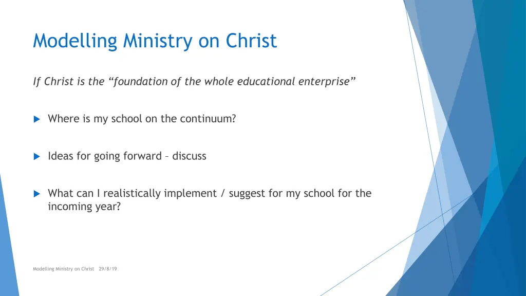 modelling ministry on christ 1