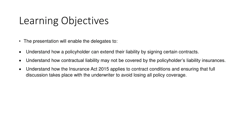 learning objectives 1
