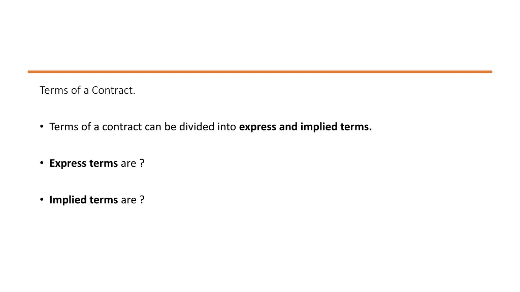 terms of a contract