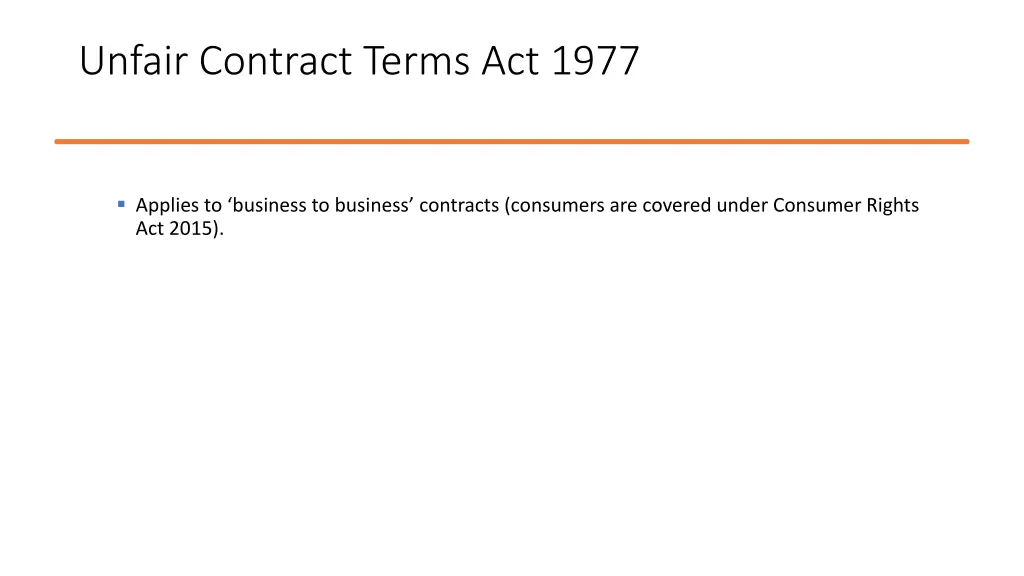 unfair contract terms act 1977