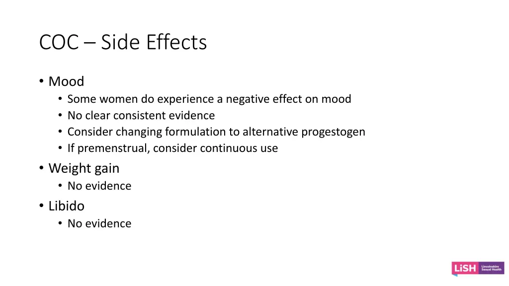 coc side effects 1