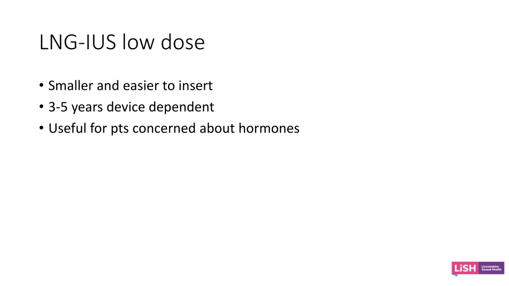 lng ius low dose