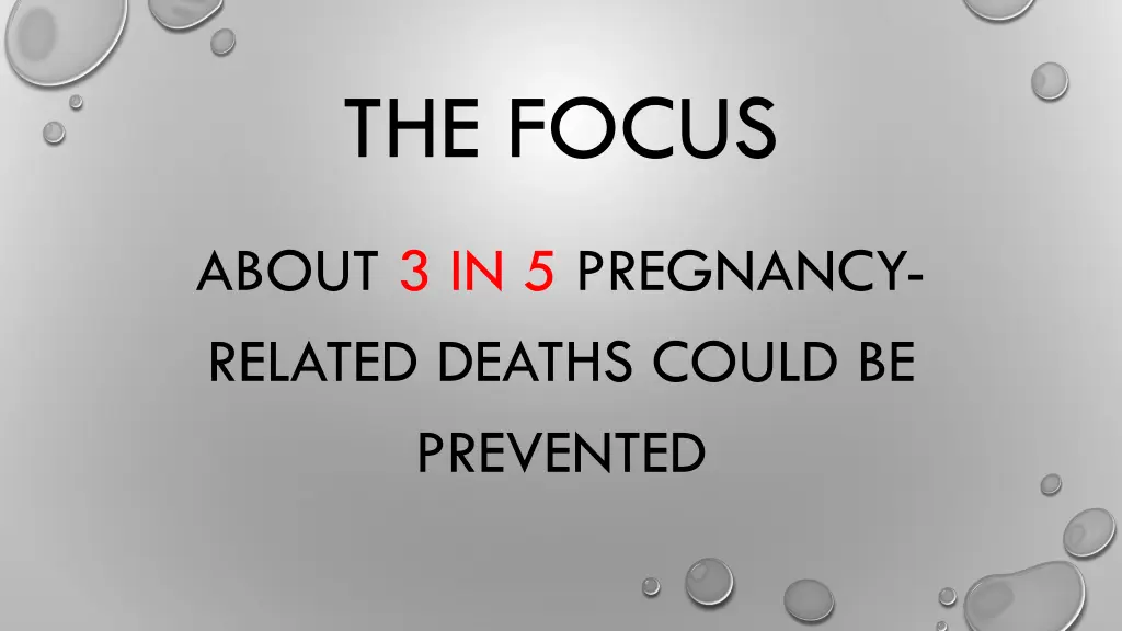 the focus
