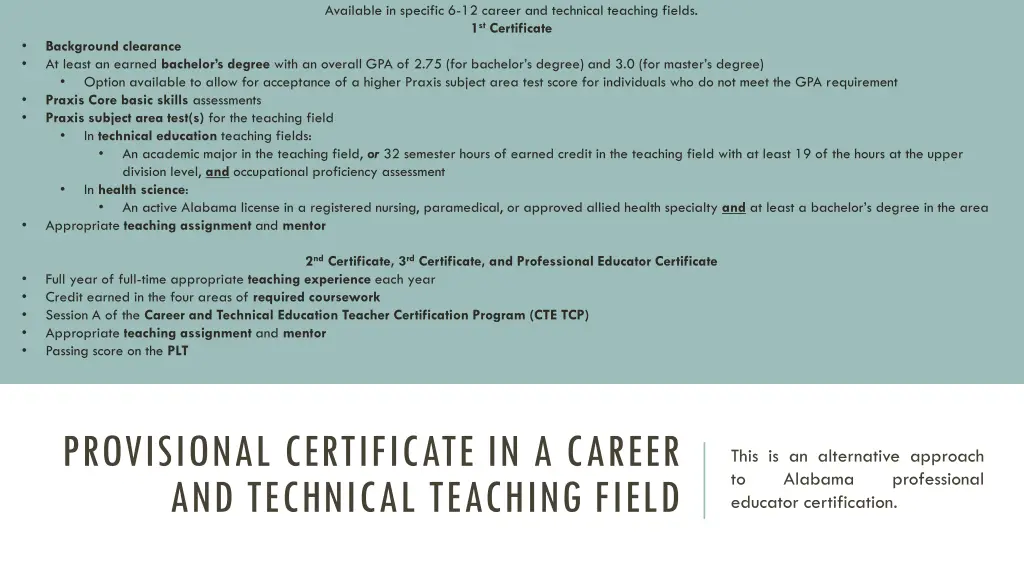available in specific 6 12 career and technical