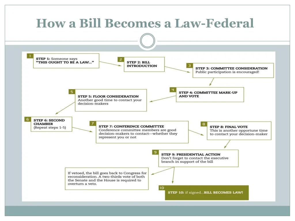 how a bill becomes a law federal