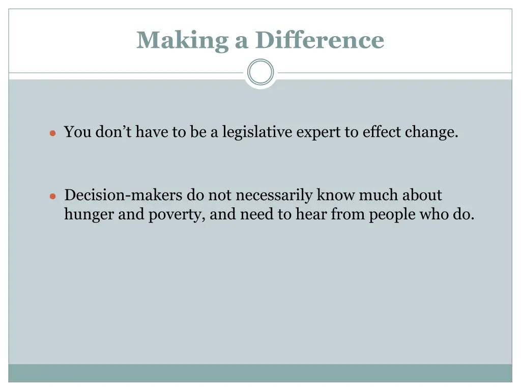 making a difference