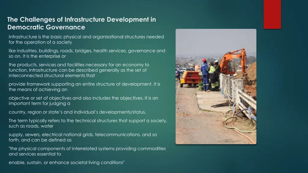 the challenges of infrastructure development