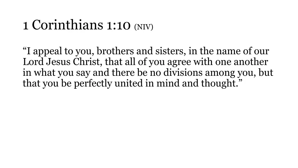 1 corinthians 1 10 niv